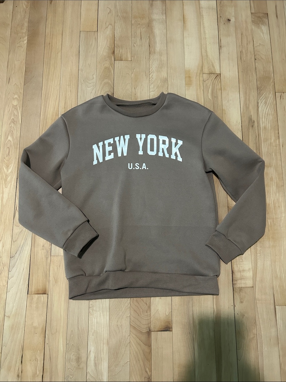 New York Graphic Crewneck Sweatshirt - Brown